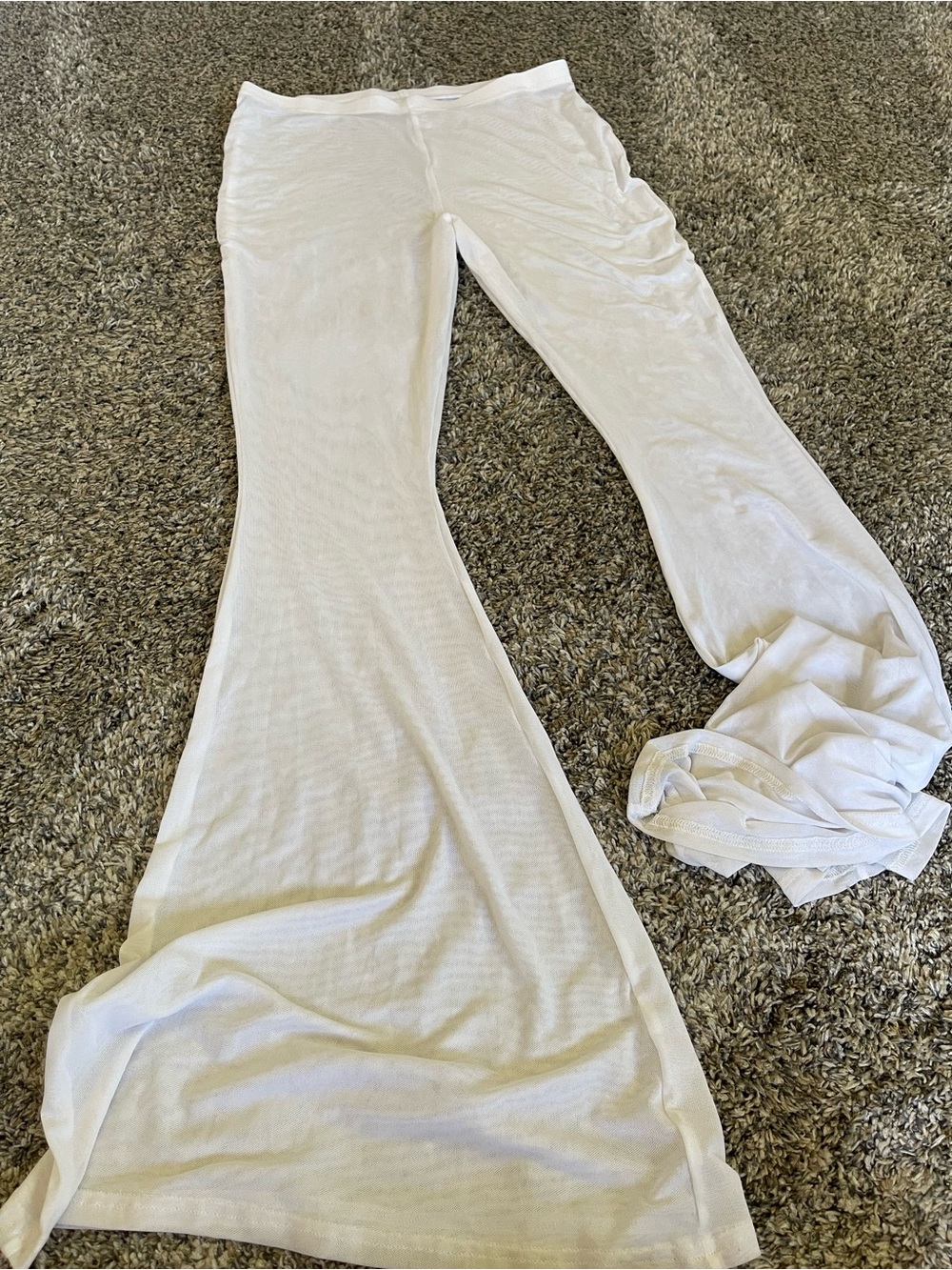 Rue21 White Semi-Sheer Mesh Skirt